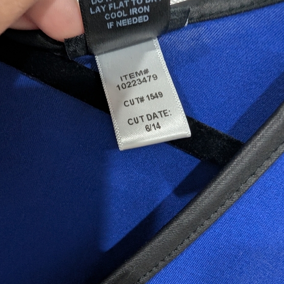 Torrid Colbat Blue with Faux Black Leather Trim Sleeveless Top in Size 2 (18/20) - Picture 4 of 8